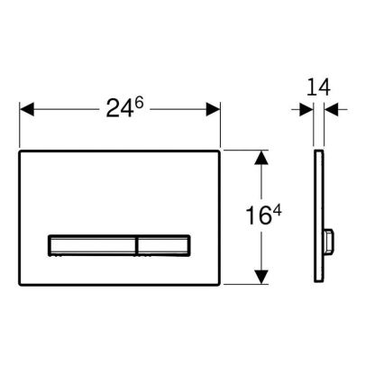 Geberit 115.788.JV.2 - Sigma50 loputusplaat 24,6x16,4 cm betooni dekor/mattkroom