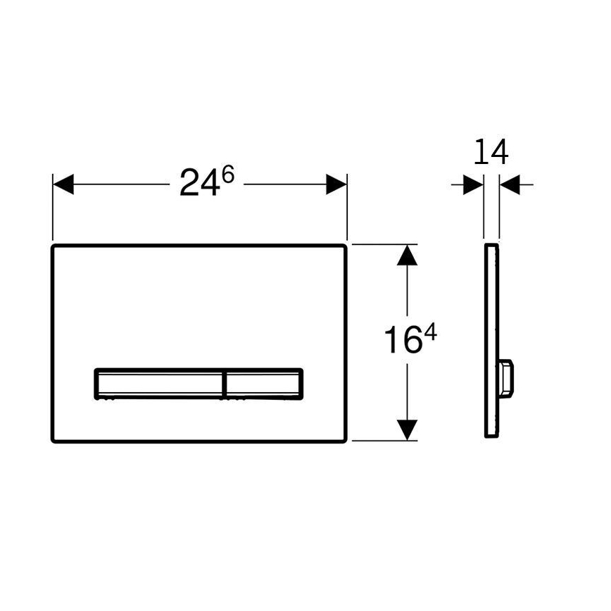 Geberit 115.788.JV.2 - Sigma50 loputusplaat 24,6x16,4 cm betooni dekor/mattkroom