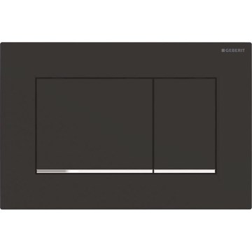 Geberit 115.883.14.1 - Sigma30 loputusnupp 24,6x16,4 cm must/läikiv kroom