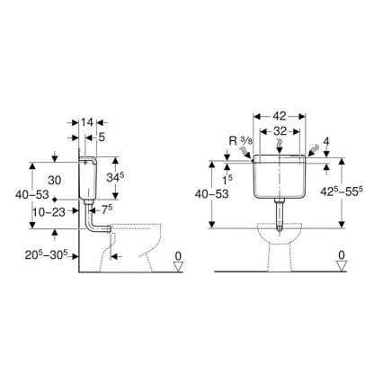 Geberit 136.230.11.1 - loputuspaak AP112 6/9 l alpi valge