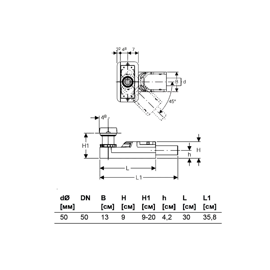 Geberit 154.150.00.1 - Eelpaigalduskomplekt dušikanalitele CleanLine 90-220 mm
