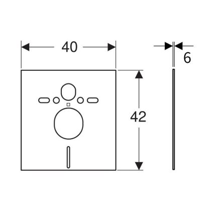 Geberit 156.050.00.1 - Isolatsioonimatt seinakinnitusega WC-ile ja bideele, 40×42 cm, valge