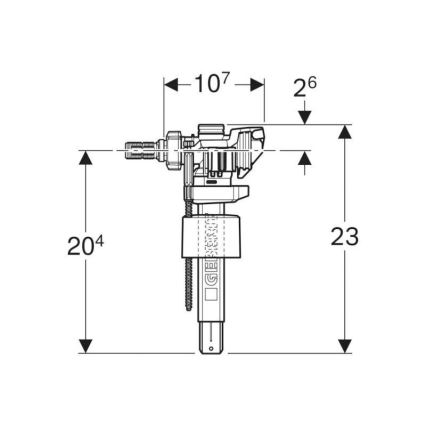 Geberit 243.886.00.5 - Täiteventiil seinasiseste loputuspaakide jaoks, tüüp 383