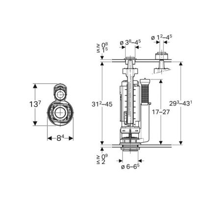 Geberit 282.050.21.2 - Loputusventiil Tüüp 290