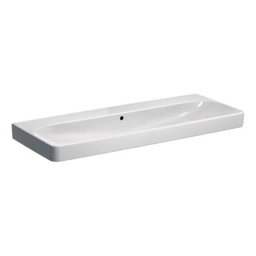 Geberit 500.225.01.1 - Seinale kinnitatav topeltvalamu Smyle Square 120x48 cm keraamika/valge