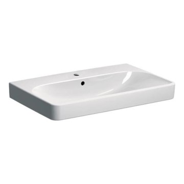Geberit 500.249.01.1 - Seinale paigaldatav valamu Smyle Square 75x48 cm keraamika/valge