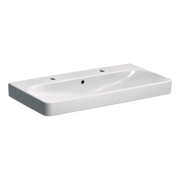 Geberit 500.252.01.1 - Seinale kinnitatav topeltvalamu Smyle Square 90x48 cm keraamiline/valge