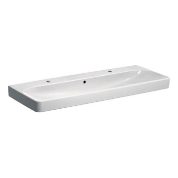Geberit 500.253.01.1 - Seinakinnitusega topeltvalamu Smyle Square 120x48 cm keraamika/valge
