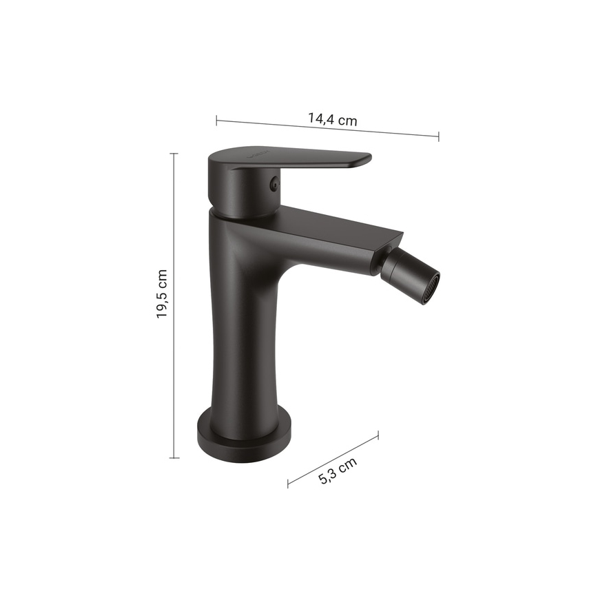Gedy - Bidee segisti COMO 19,5 cm matt must