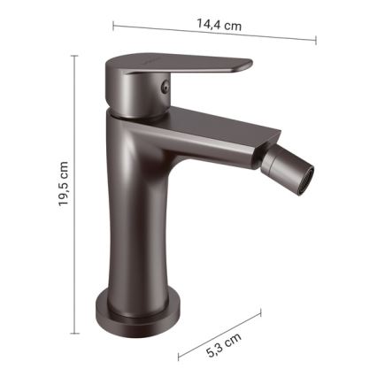 Gedy - bidee segisti COMO 19,5 cm metallikhall