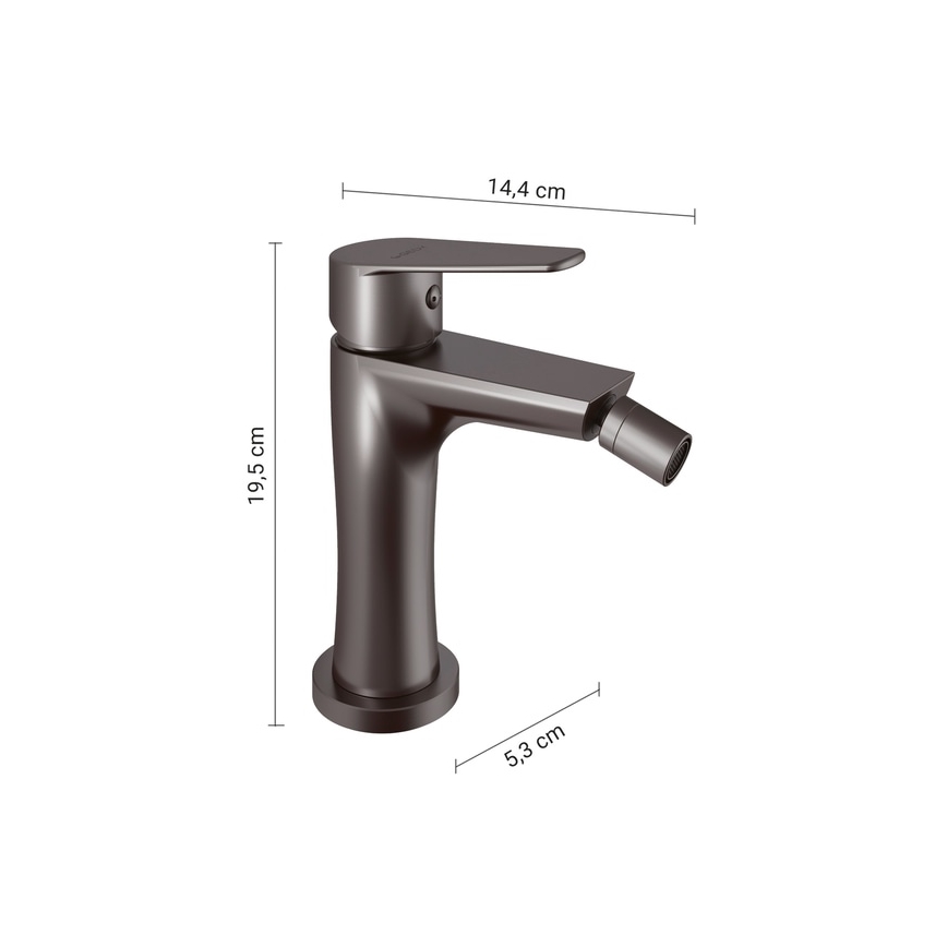 Gedy - bidee segisti COMO 19,5 cm metallikhall