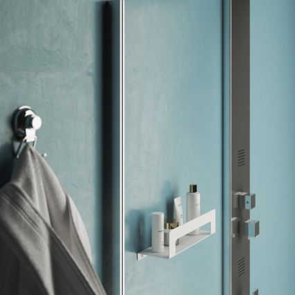 Gedy - CLEO riiul rätikuhoidjaga 30 cm mati valge