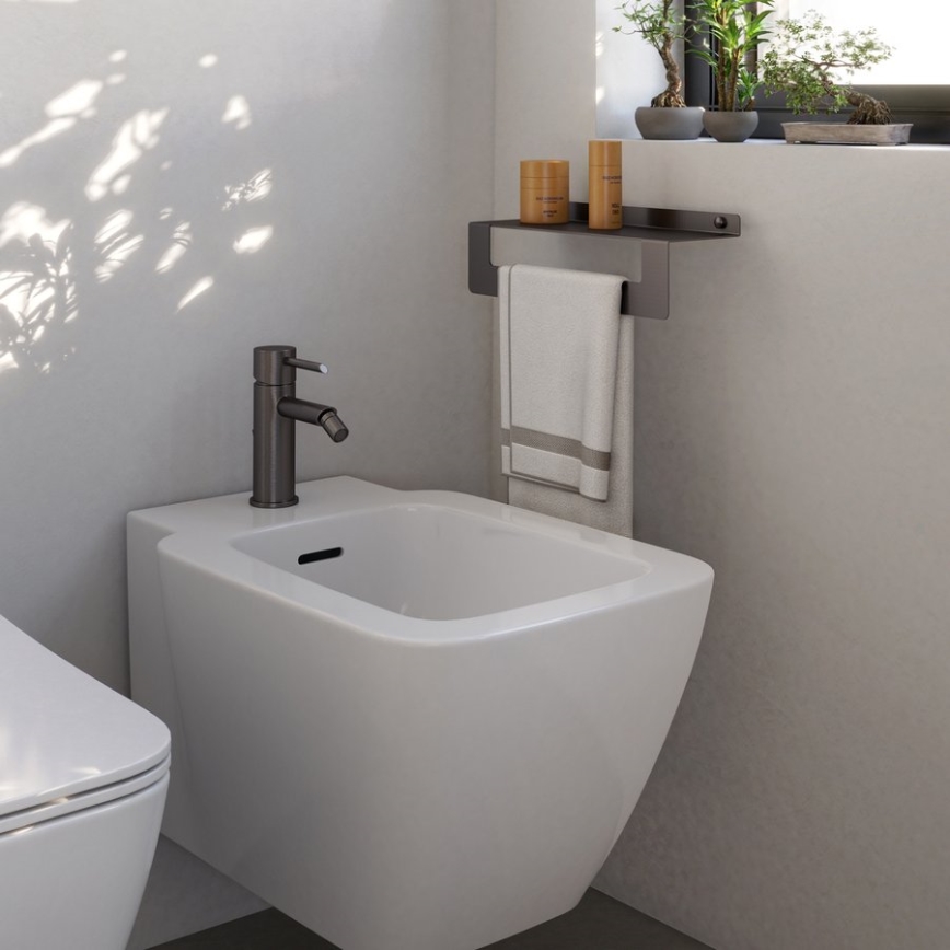 Gedy - CLEO riiul rätikuhoidjaga, 30 cm, metallikhall