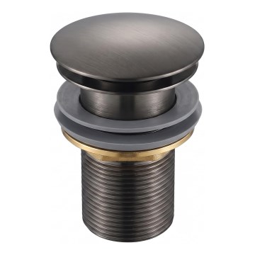 Gedy - CLICK-CLACK valamu äravoolukork, Ø 6,6 cm, metallikhall