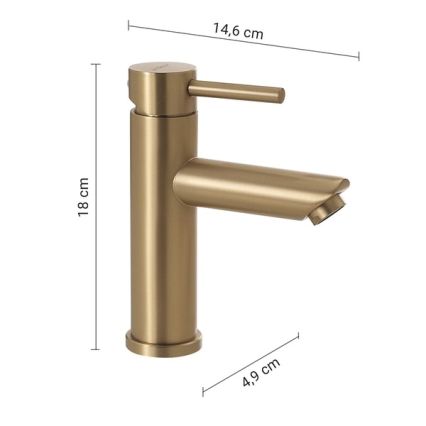 Gedy - GARDA 18 cm valamu segisti, kuldne