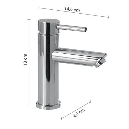 Gedy - GARDA 18 cm valamusegisti, läikiv kroom