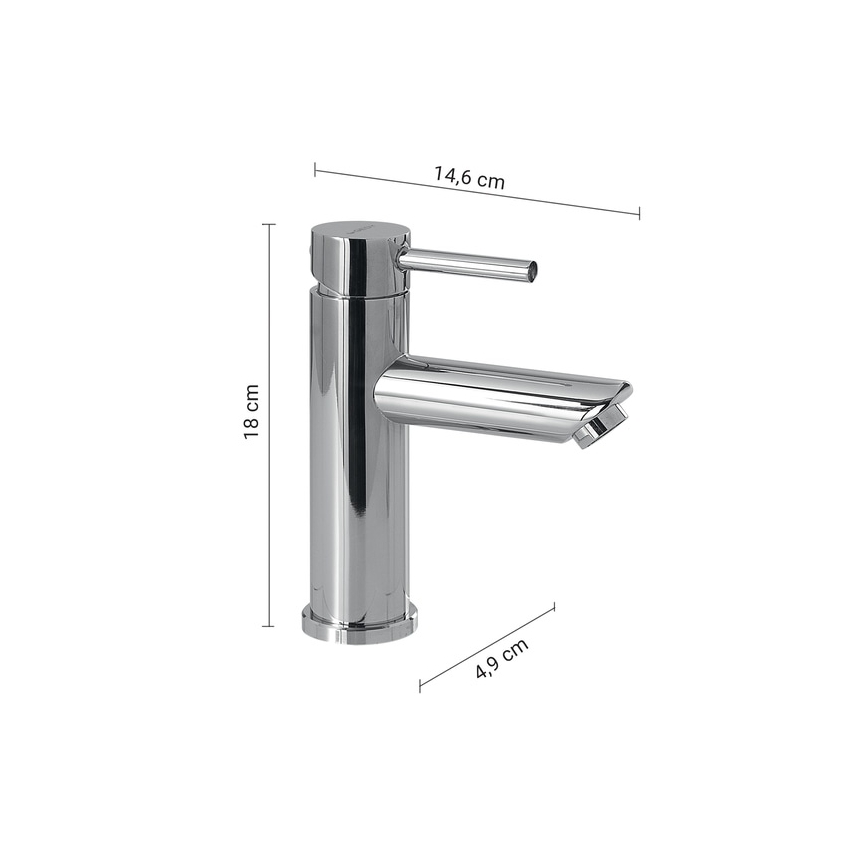 Gedy - GARDA 18 cm valamusegisti, läikiv kroom