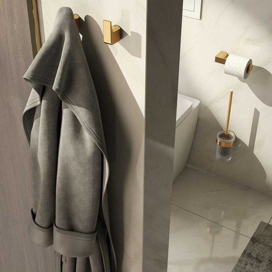 Gedy - komplekt 2x seinakonks PIRENEI matt-kuldne