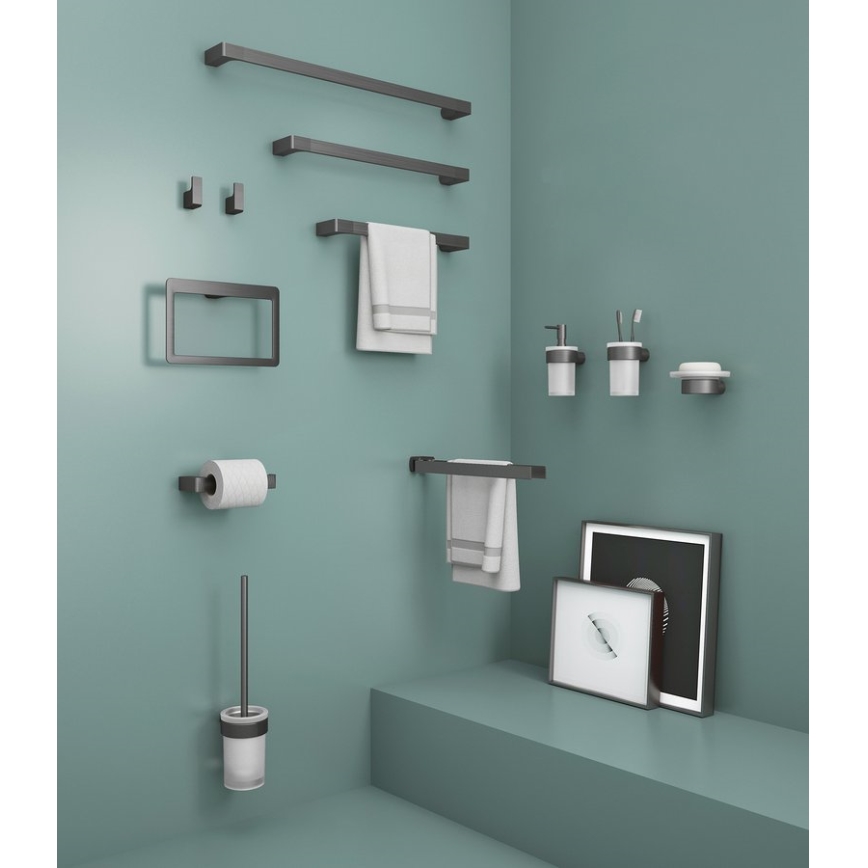 Gedy - PIRENEI seinakonksude komplekt, 2 tk, metallikhall