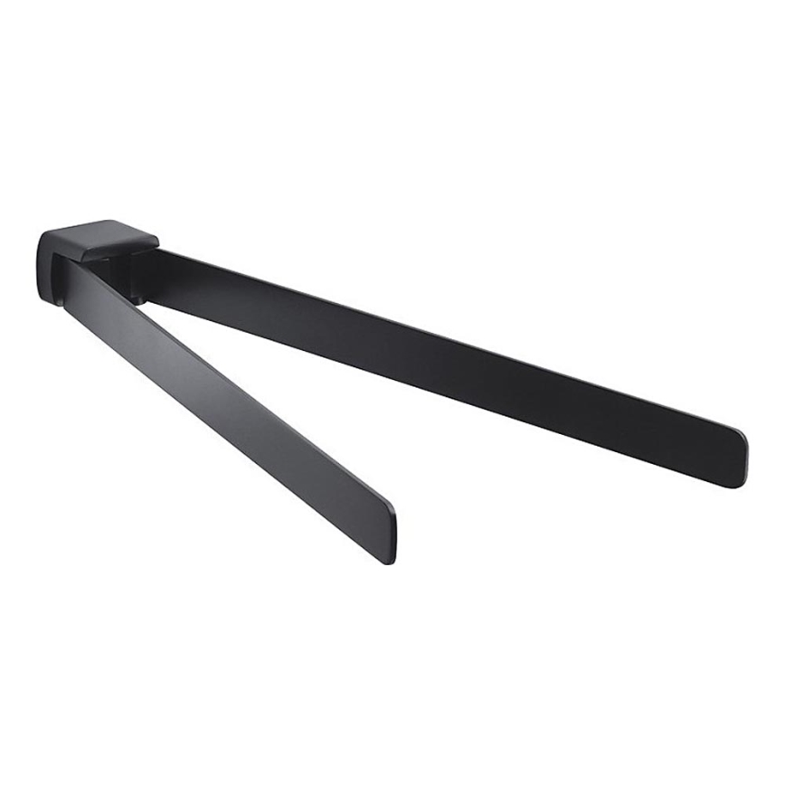 Gedy - Pöörlev rätikuhoidja seinale PIRENEI 36 cm matt must