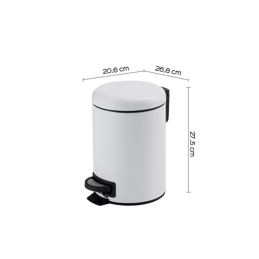 Gedy - POTTY 5 l prügikast, pehme sulgemisega, valge