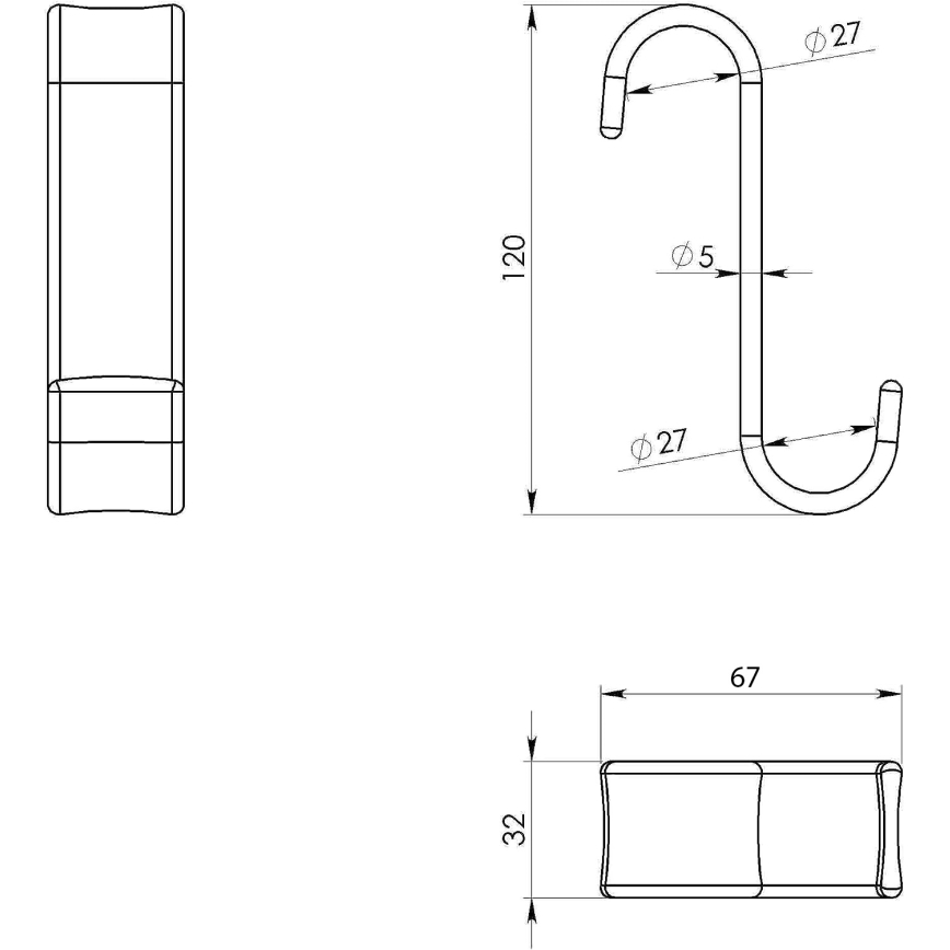 Gedy - Radiaatori konks must/termoplastiline