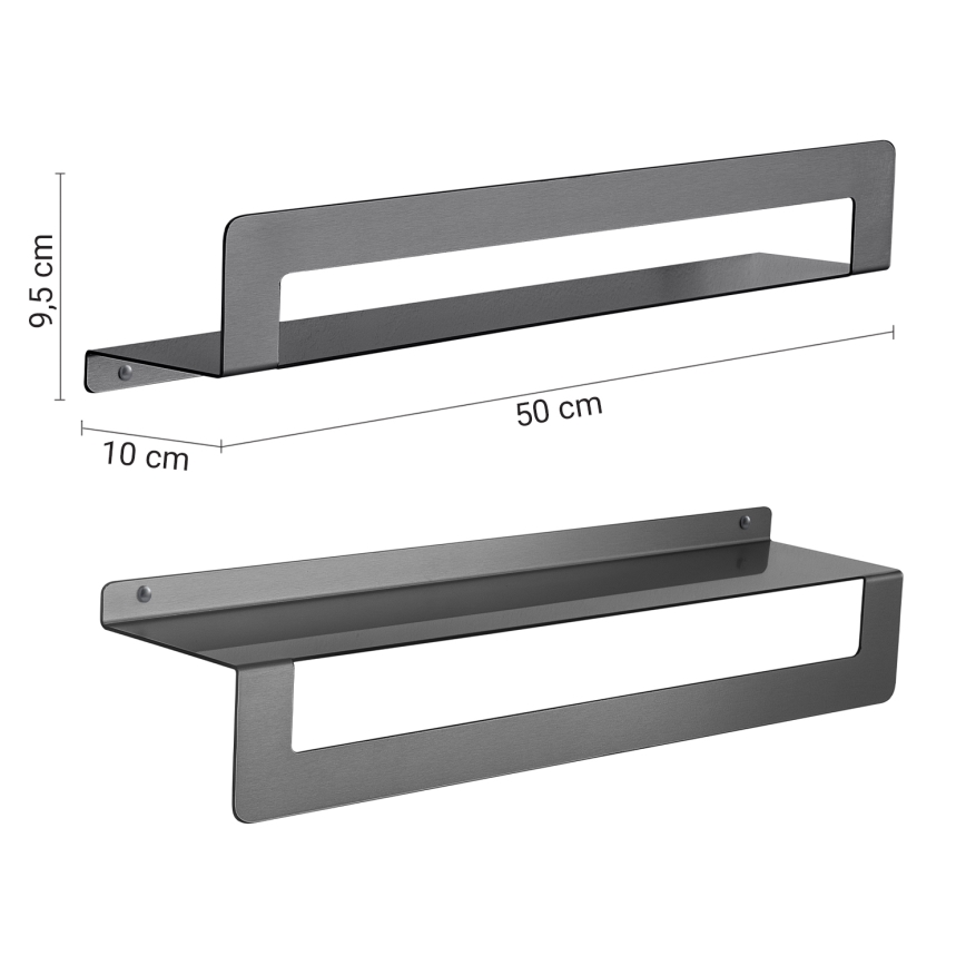 Gedy - Rätikuriiul CLEO konksuga 50 cm metallik-hall