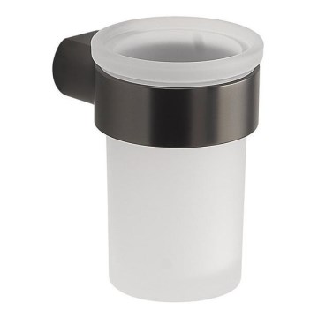 Gedy - Seinale kinnitatav hambaharjade hoidik PIRENEI piimjas klaas/metallikhall