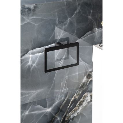 Gedy - Seinale kinnitatav rätikuhoidja PIRENEI 15x23 cm matt must