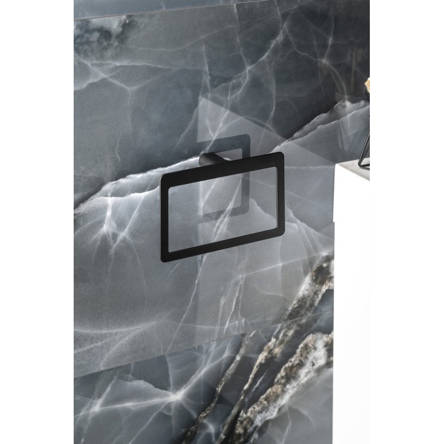 Gedy - Seinale kinnitatav rätikuhoidja PIRENEI 15x23 cm matt must