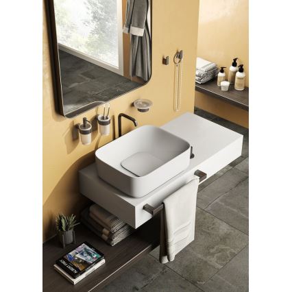 Gedy - seinale kinnitatav rätikuhoidja PIRENEI 6,6x60 cm metallikhall