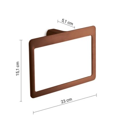 Gedy - Seinale paigaldatav rätikunagi PIRENEI 15x23 cm, pronks