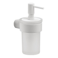 Gedy - seinale paigaldatav seebidosaator PIRENEI 110 ml piimjas klaas/mattvalge