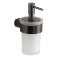 Gedy - Seinale paigaldatav seebidosaator PIRENEI 110 ml piimjas klaas/metallikhall