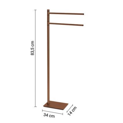 Gedy - Seisev rätikuhoidja nagiga TRILLY 83,5 cm pronksviimistlusega