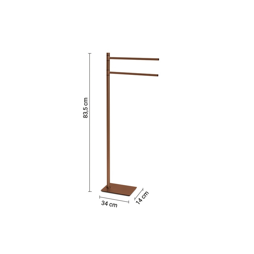 Gedy - Seisev rätikuhoidja nagiga TRILLY 83,5 cm pronksviimistlusega