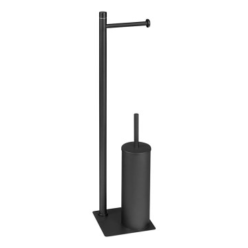 Gedy - seisev WC-hari tualettpaberihoidjaga TRILLY matt must