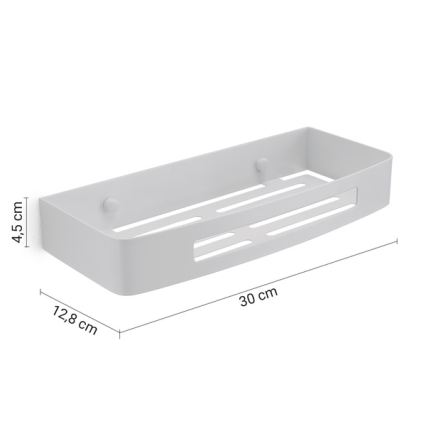 Gedy - SMART seinale paigaldatav duširiiul, 30 x 12,8 cm, valge