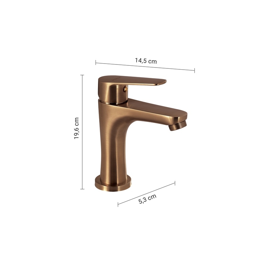 Gedy - valamu segisti COMO 19,6 cm pronksivärvi