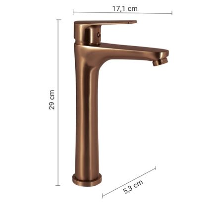 Gedy - Valamu segisti COMO 29 cm, pronksviimistlus