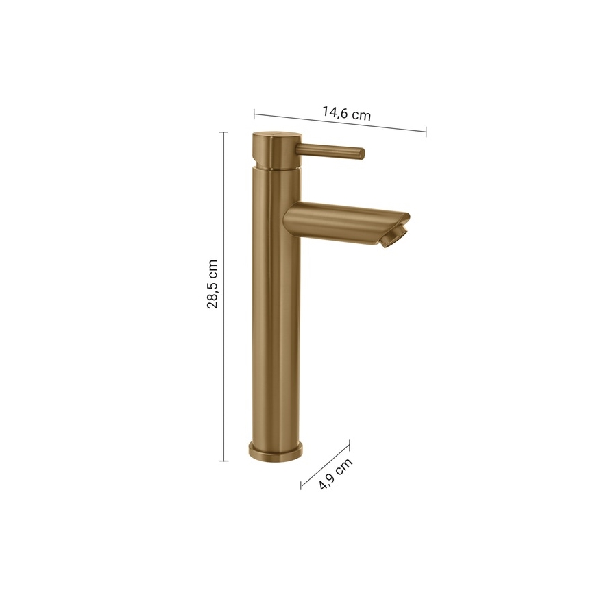 Gedy - Valamusegisti ALTO 28,5 cm kuldne