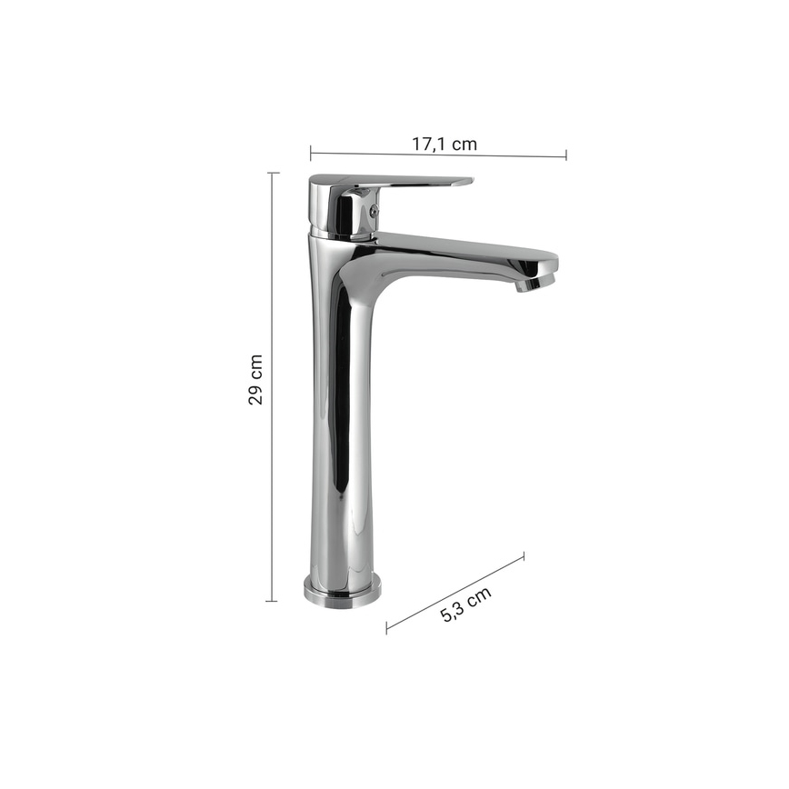 Gedy - Valamusegisti COMO 29 cm läikiv kroom