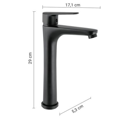 Gedy - Valamusegisti COMO 29 cm mattmust