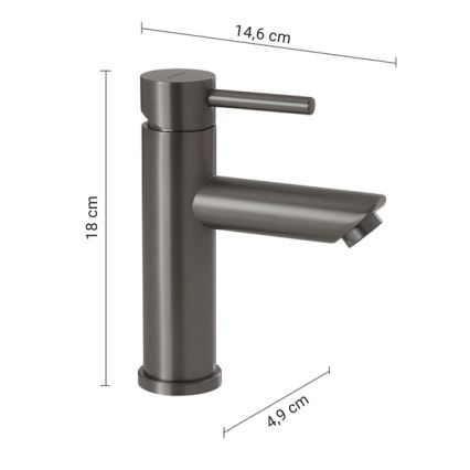 Gedy - Valamusegisti GARDA 18 cm metallikhall