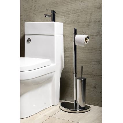 Gedy - WC-paberi ja WC-harja hoidik HIBISCUS läikiv kroom