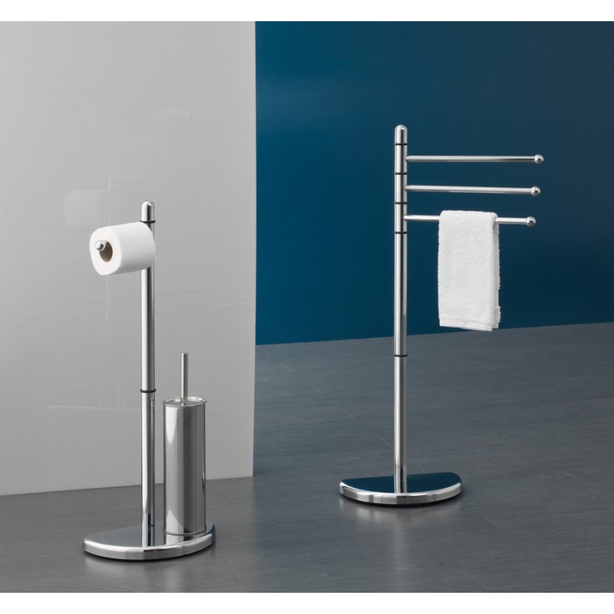 Gedy - WC-paberi ja WC-harja hoidik HIBISCUS läikiv kroom