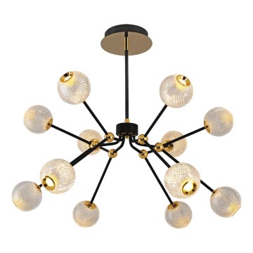 GELA LED riputatav valgusti 12xLED/5W/230V 3000K must/kaar