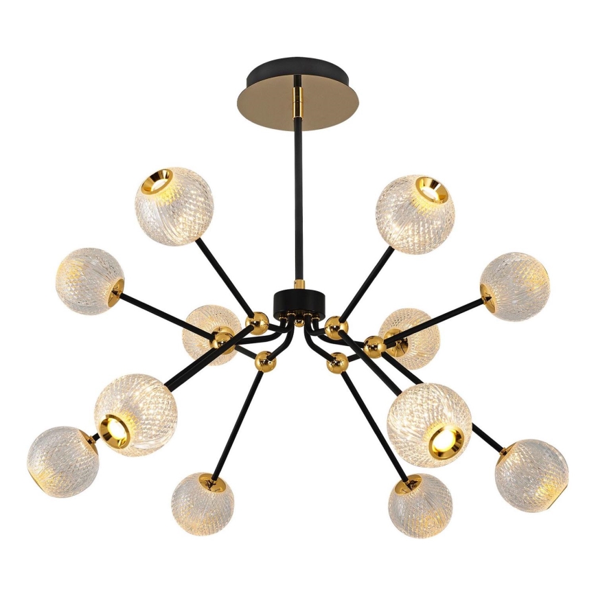 GELA LED riputatav valgusti 12xLED/5W/230V 3000K must/kaar