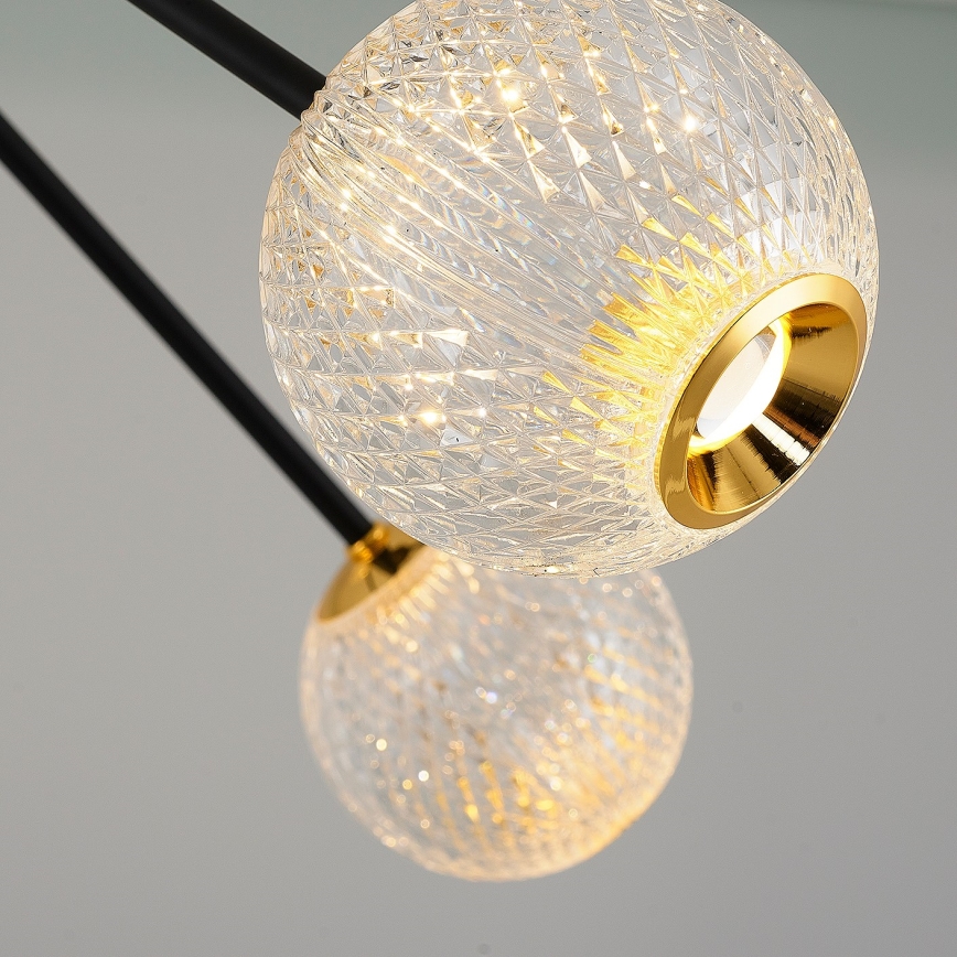 GELA LED riputatav valgusti 12xLED/5W/230V 3000K must/kaar