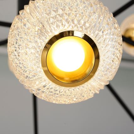 GELA LED riputatav valgusti 12xLED/5W/230V 3000K must/kaar